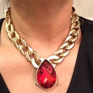 Large Tear drop Pendant necklace